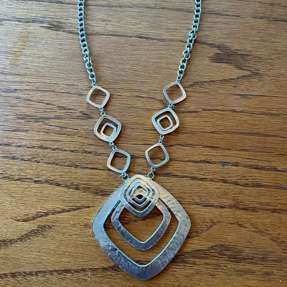 Silver statement necklace